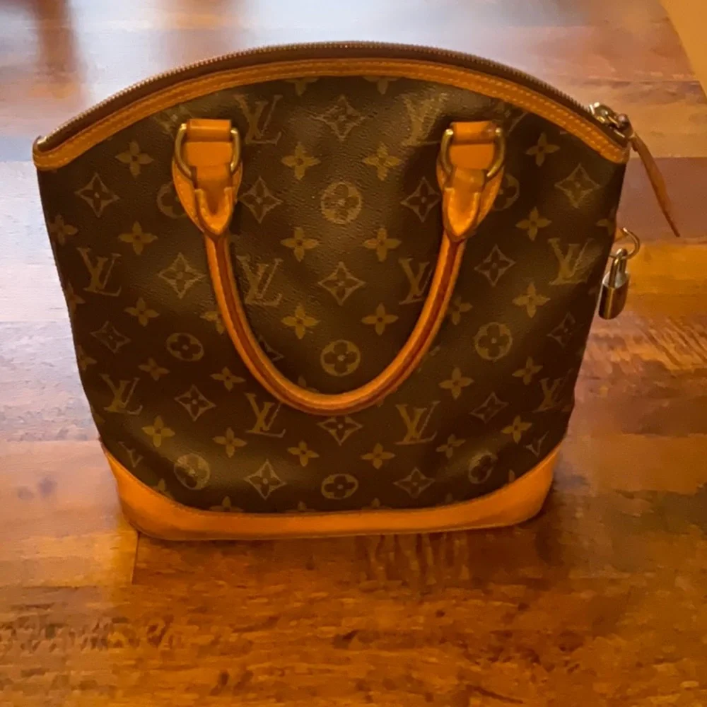 Louis Vuitton Brown Monogram Satchel with Tan Trim